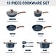 preview thumbnail 8 of 10, Kitchen Cookware Sets Nonstick, 12 Piece Pots and Pans Set Granite Cooking Set