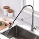 preview thumbnail 11 of 13, Brushed 1-Handle Touchless Deck-Mount Pulldown Kitchen Faucet