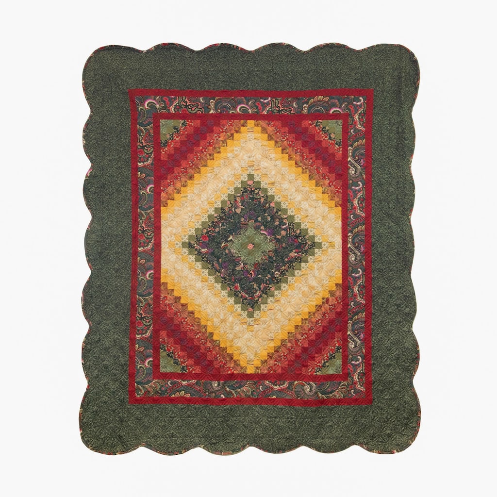 Donna Sharp Spice Postage Stamp Polyester Throw