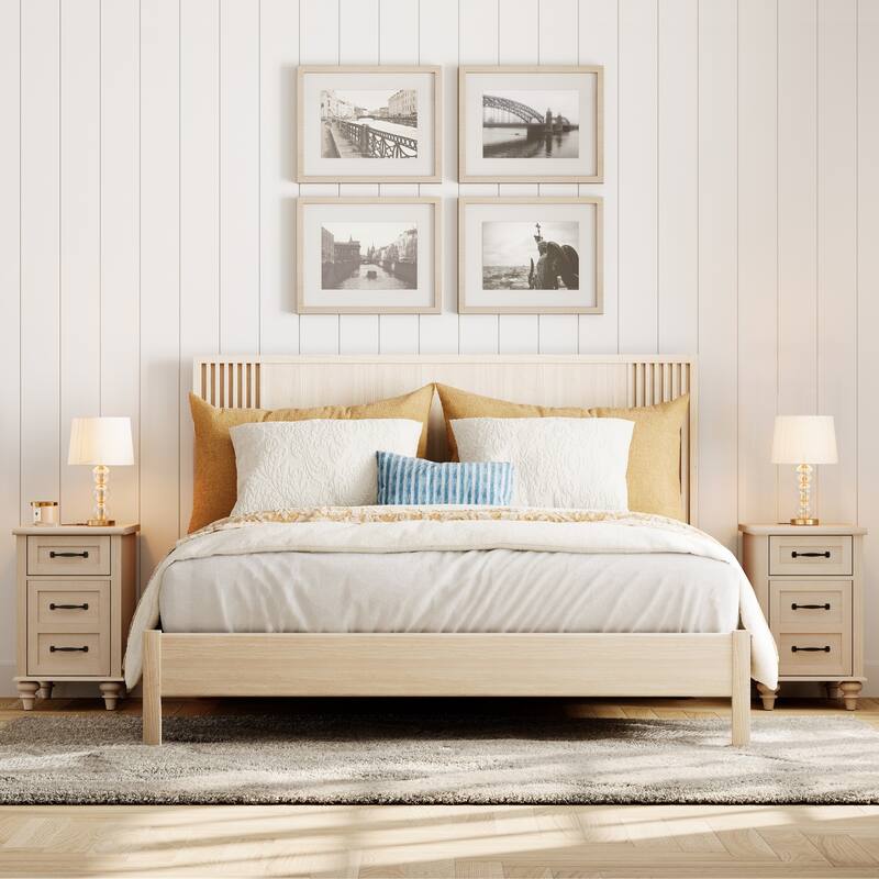 End Table with Charging Station, Side Table with Storage, 2 Power outlets & 2 USB Ports for Living Room