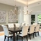 preview thumbnail 2 of 15, Alisar Mid-century Modern 5-Light Chandelier Antique Gold Swing Arms French Country Wood Beads Pendant Lights for Dining Room