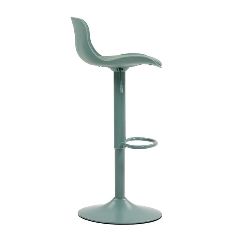 Adjustable Swivel Bar Stools Set of 2 - Modern Counter Height Kitchen Island Chairs with Back Support