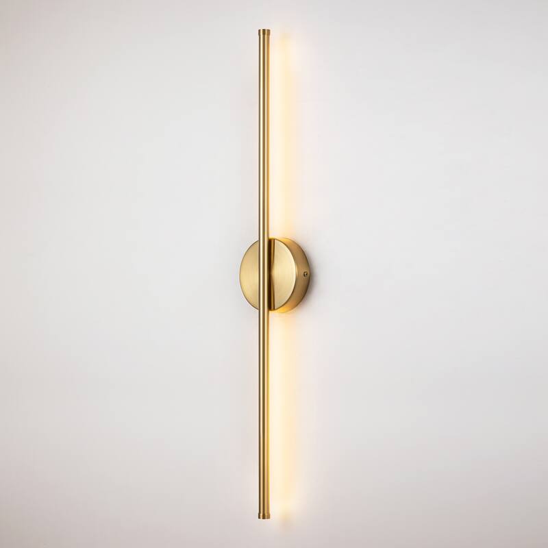 1-Light Modern Linear Aluminum Dimmable Integrated LED 3000K Warm Light Bathroom Vanity Lights for Mirror