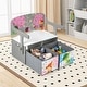 preview thumbnail 19 of 21, 3 in 1 Kids Convertible Activity Bench with 2 Removable Fabric Bins - 21" x 22" x 58"