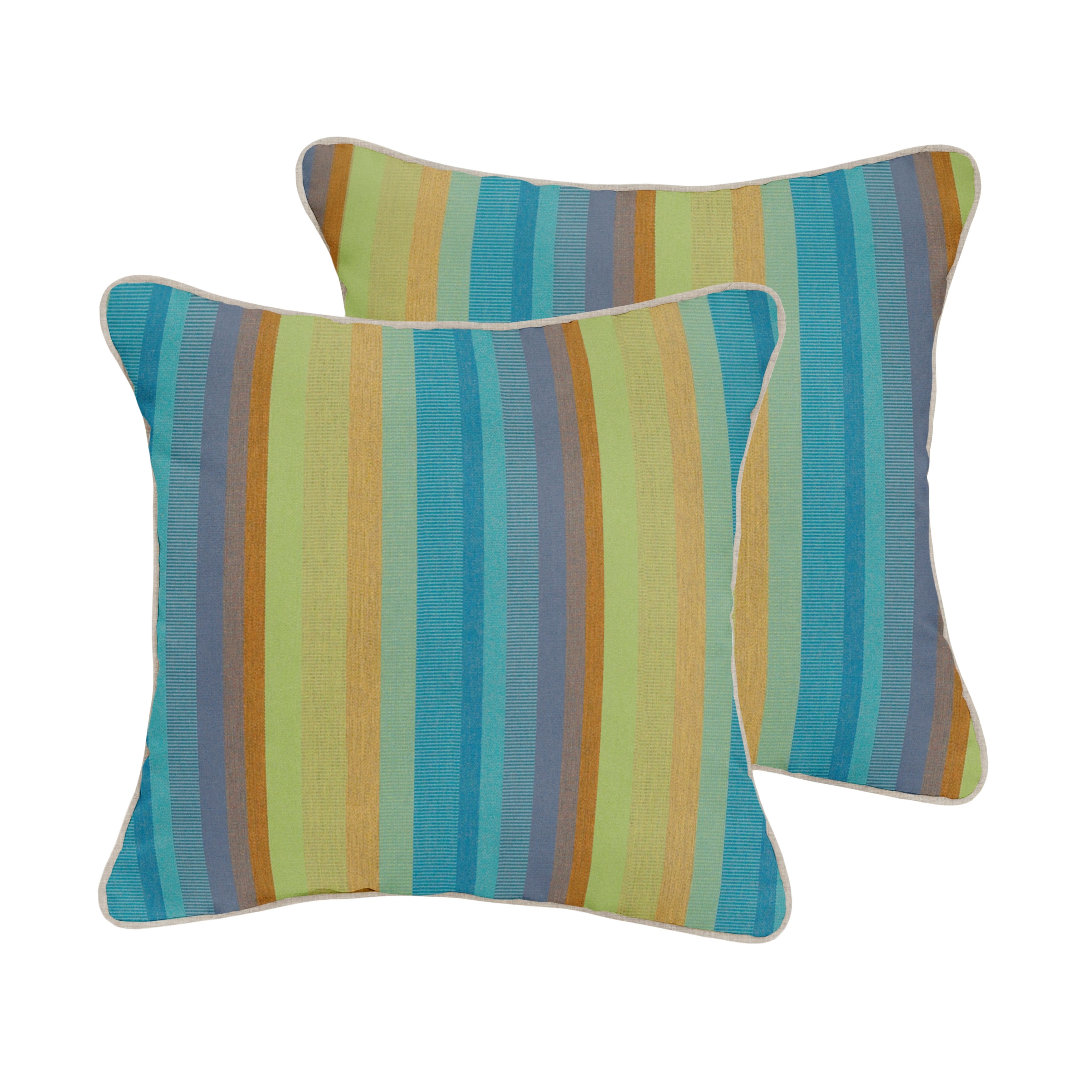 Sunbrella Astoria Lagoon Cast Silver Corded Indoor Outdoor Pillow Set On Sale Overstock 19421421