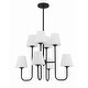preview thumbnail 2 of 6, Keenan 8 Light Black Forged Chandelier - 28"W x 22.5"H