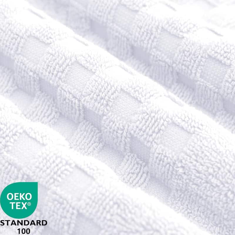 Feather and Stitch NY 650 GSM Premium Cotton 6 Piece Towel Set Super Absorbent Quick Dry Spa Quality