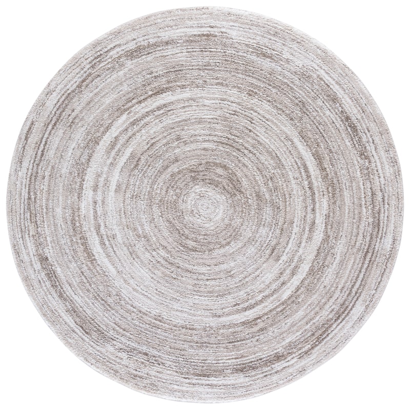 SAFAVIEH Northport Cesara Rug - 6'7" Round - Taupe/Ivory