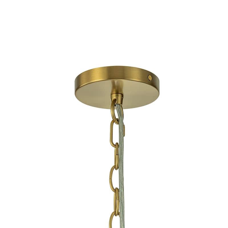 27in Brushed Brass Bubble Style Clear Glass Globe Chandelier