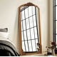preview thumbnail 5 of 66, Arched Full-Length Solid Wood Carving Floor Mirror