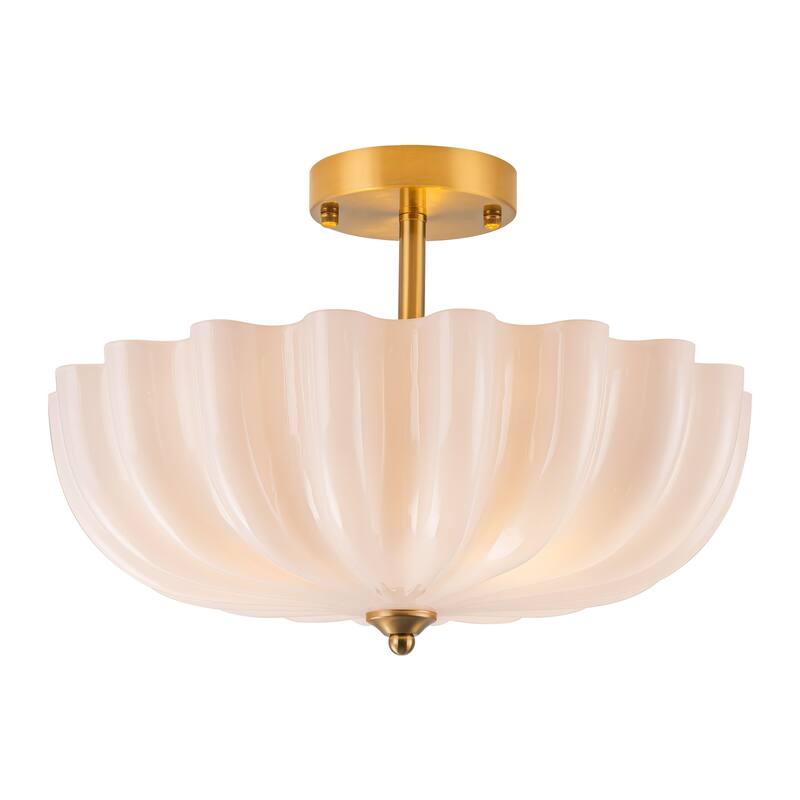 Starsky 3-Light 15.74in.W Opal Glass Flush Mount