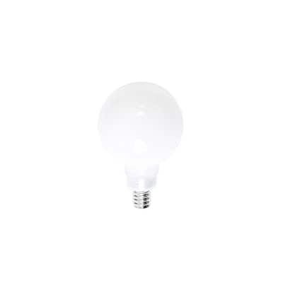 Luana Light Bulb, White Frosted Glass - White Frosted Glass
