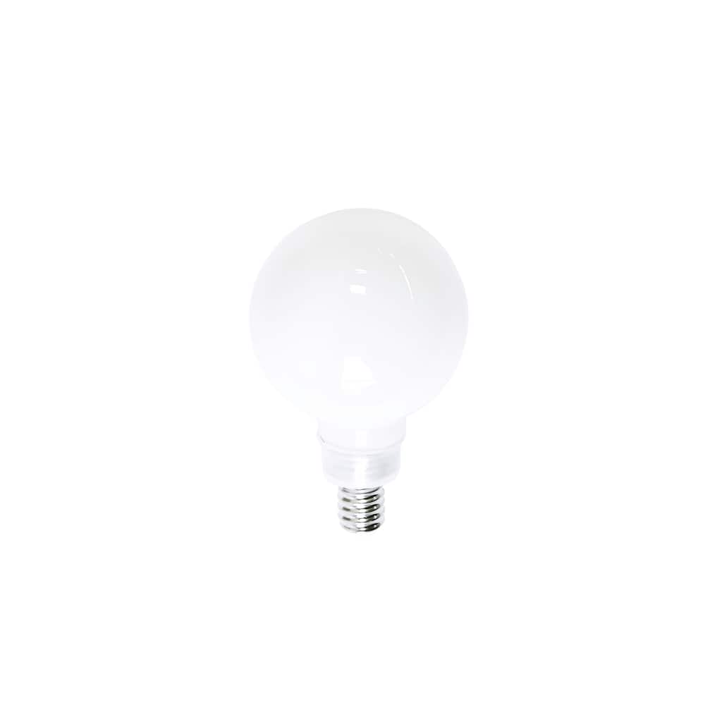 Luana Light Bulb, White Frosted Glass - White Frosted Glass