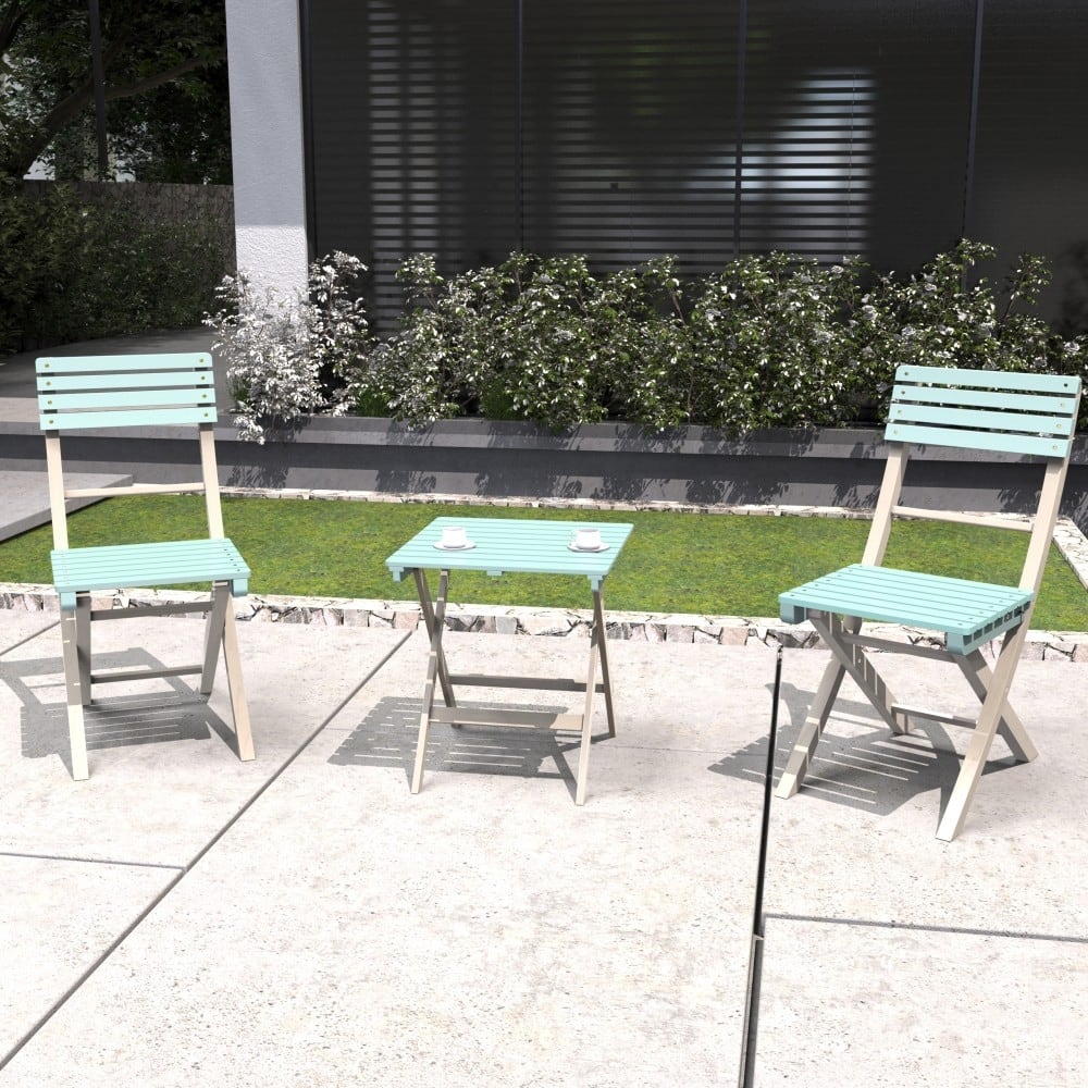 Modern Outdoor Acacia Wood Chair and Coffee Table for Patio