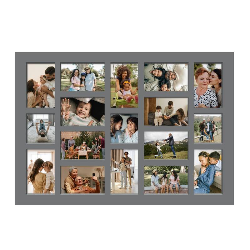 Rustic 17-Pack 4x6 Collage Frame 26.2x18.4 Inch Picture Frames Collage Wall Decor