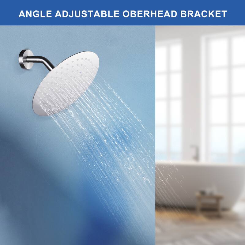 WOWOW 1-Spray Patterns with Wall Mount Rain Fixed Shower Head