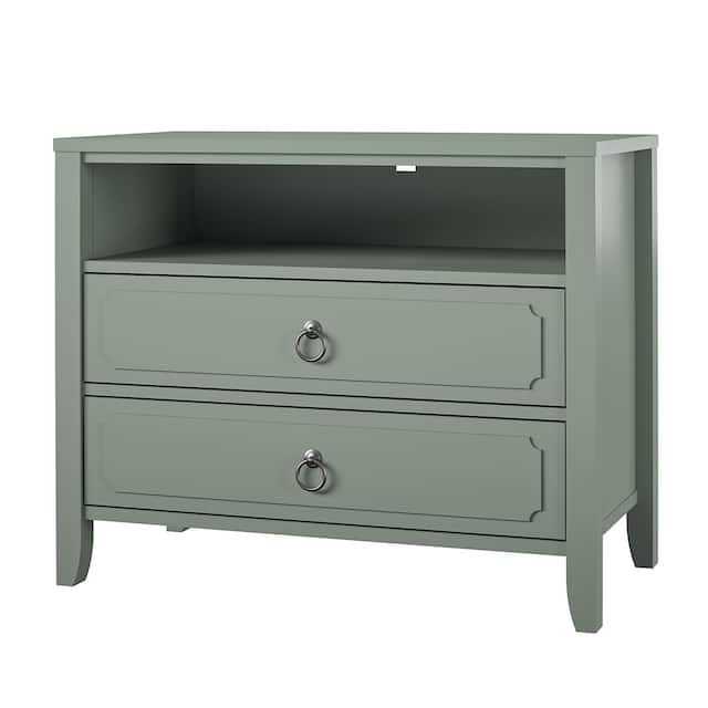 The Novogratz Her Majesty 2 Drawer Nightstand