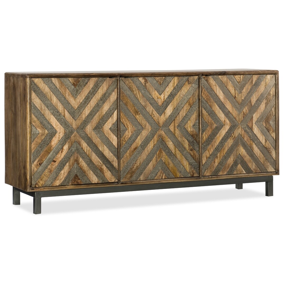 Hooker Furniture 5649-55469-MWD Serramonte 69" Home Entertainment - Medium Chevron
