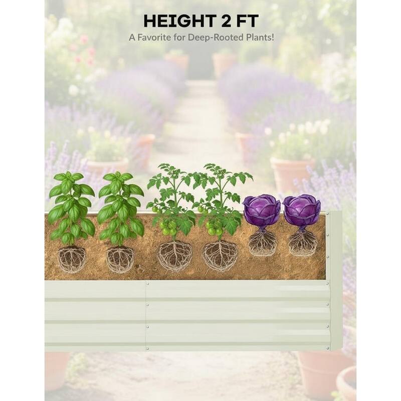 24" Tall Galvanized Raised Garden Bed