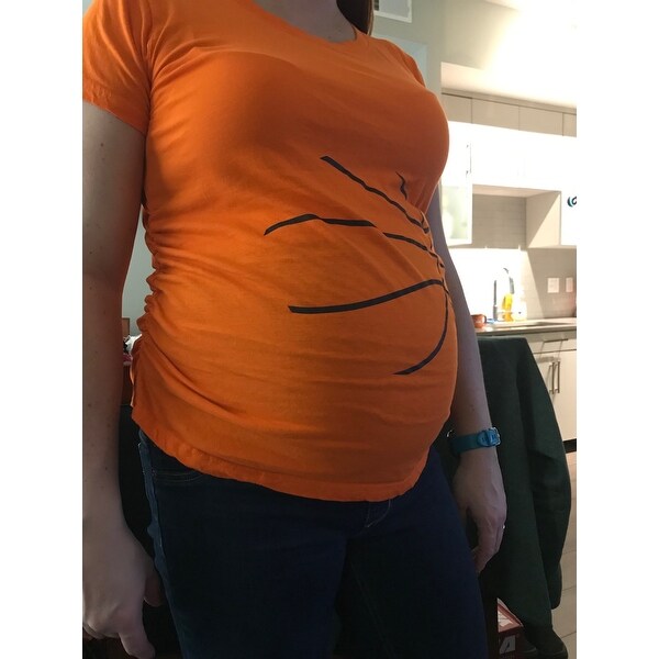 Shop Orange Maternity Basketball Bump T Shirt Overstock 12037868