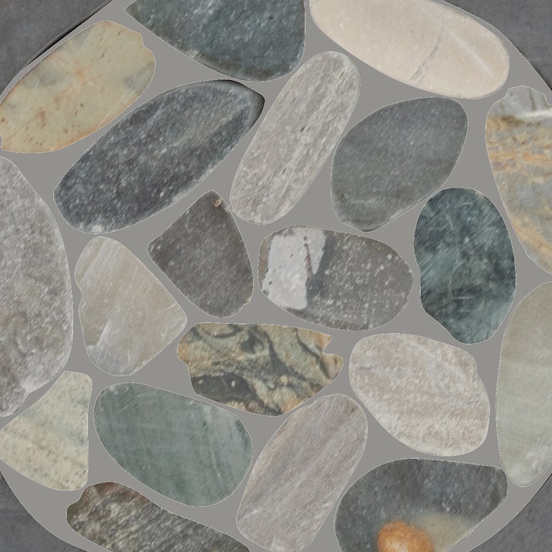 Daltile Pebble Oasis Natural Stone Petal Pebble Mosaic 15" x 11" (11 PC per Carton) (8.47 SQFT per Carton) - N/A