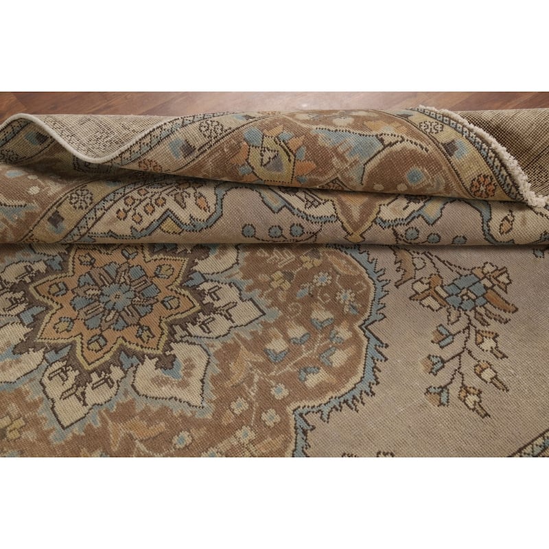 Tabriz Persian Area Rug Hand-Knotted Bedroom Wool Carpet - 6'6"x 9'5"