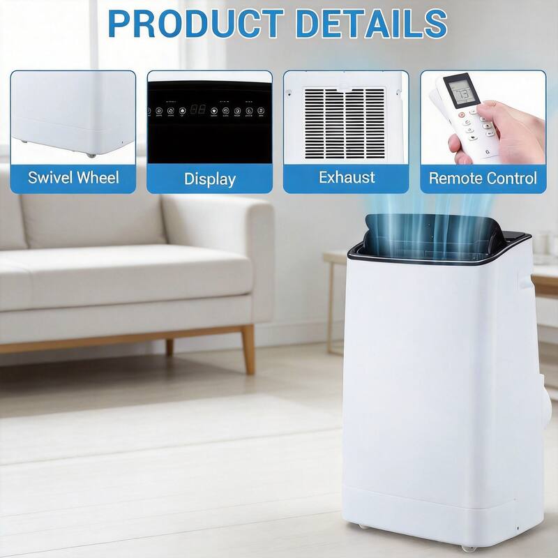 3-in-1 Quiet Portable Air Conditioner, 14000 BTU, Cooling To 750 Sq.Ft