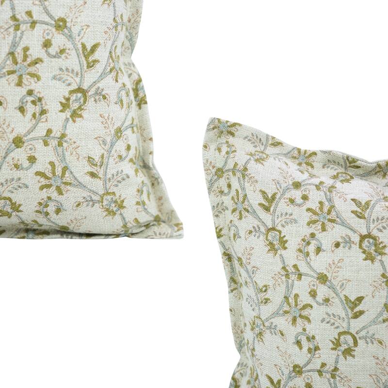 Fabdivine Handmade Block Print Cushion Cover Throw Home Décor Double Oxford Edges Pillow Case