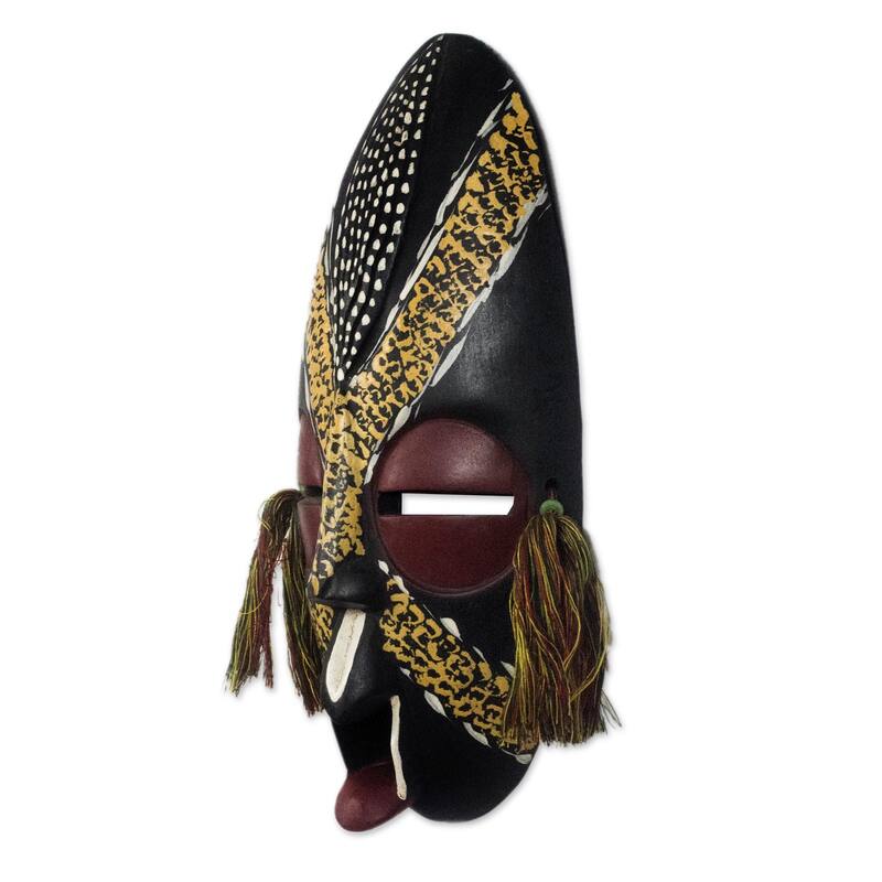 Novica Handmade Nyame Bekyere African Wood Mask