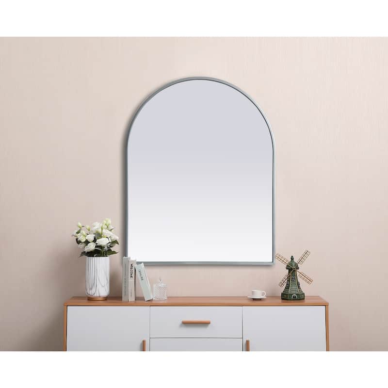 Indigo Home Metal Frame Arch Mirror 24x30 Inch