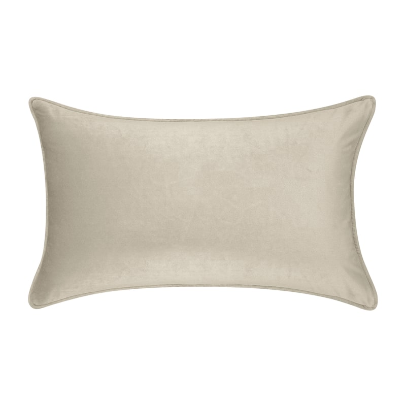 Edie At Home Celebrations "Breathe" Embroidered Decorative Throw Pillow, Mist/Grey