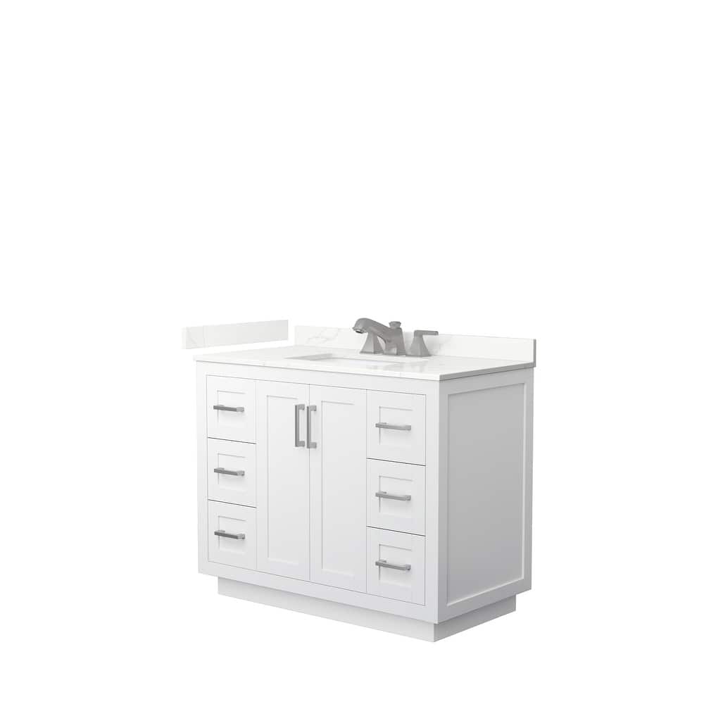 Miranda 42-inch Single Vanity, Quartz Top