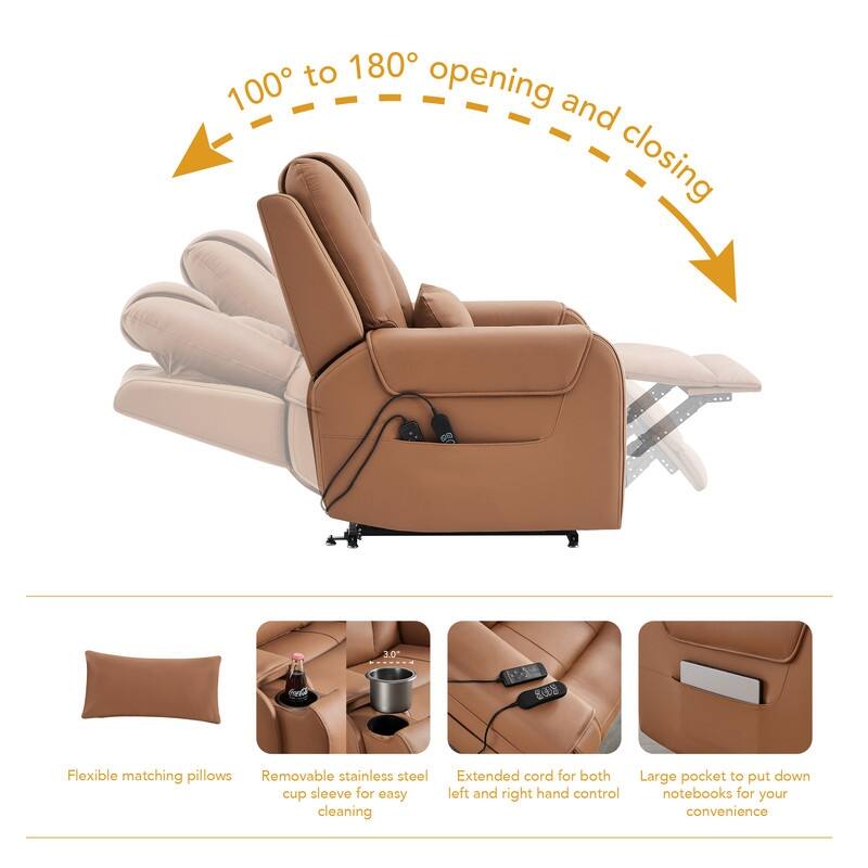 Andy Electric Power Lift Recliner with Heat and Massage for Elderly