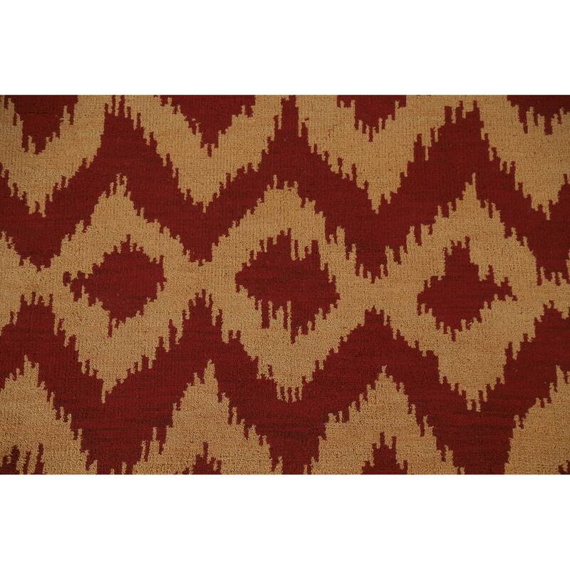 Hand Knotted Oriental 100% Wool Carpet Modern All-Over Yellow & Gold Gabbeh Area Rug - 7' 11'' X 5' 1''