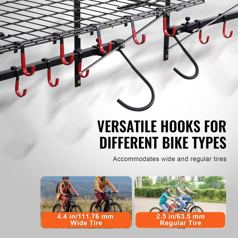 Bike Storage Rack Home and Garage Organizer, Customizable for Various Bike Sizes - 73 inch