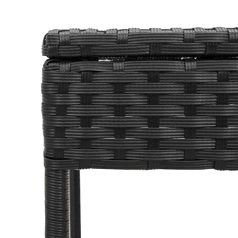 vidaXL Sun Lounger Set with Cushion Outdoor Chaise Lounge 3 Piece Poly Rattan