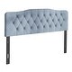 preview thumbnail 6 of 6, CraftPorch Velvet Button Tufted Curved Adjustable Headboard Baby Blue - Full