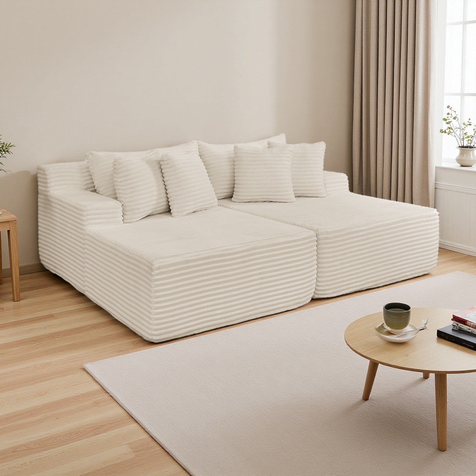 83" Velvet No-Assembly Lounge Sofa with High-Density Foam (2-Seater)