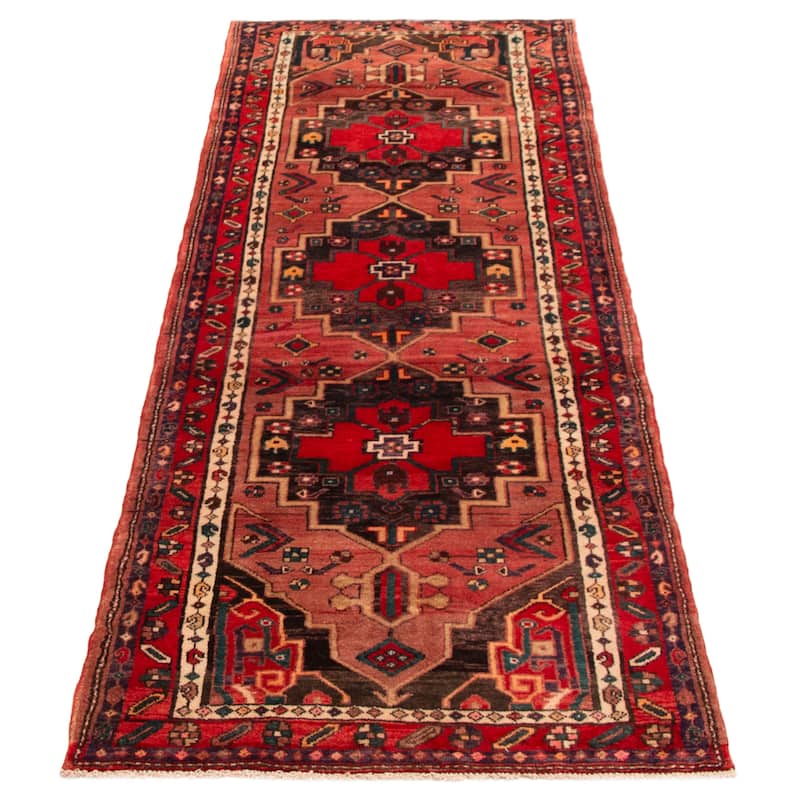 ECARPETGALLERY Hand-knotted Anadol Copper Wool Rug - 3'7 x 10'2