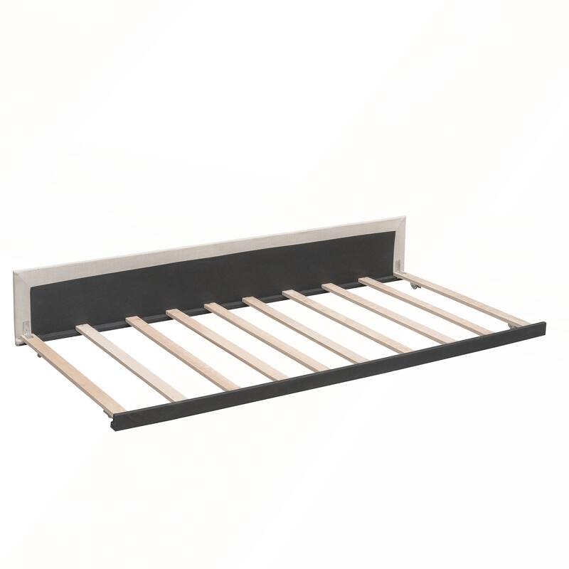 Upholstered Platform Bed with 2 Drawers and 1 Twin XL Trundle