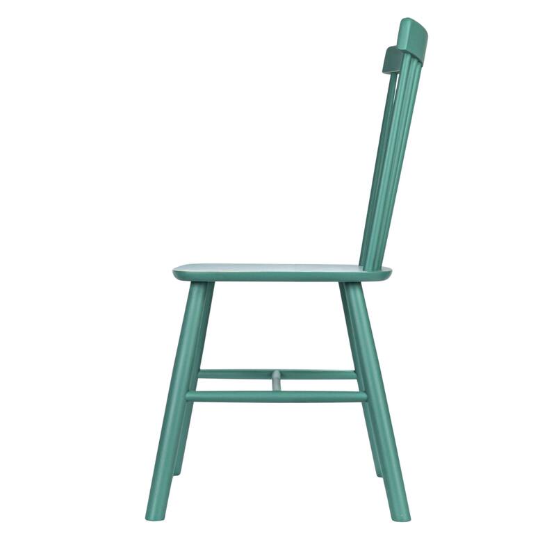 Rubberwood Dining Chairs with Slatted Back - 19.5"L x 19.5"W x 36.0"H