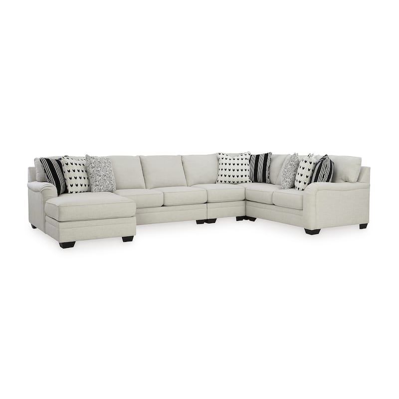 Signature Design by Ashley Huntsworth Dove Gray 5-Piece Sectional with Chaise - 155"W x 99"D x 38"H