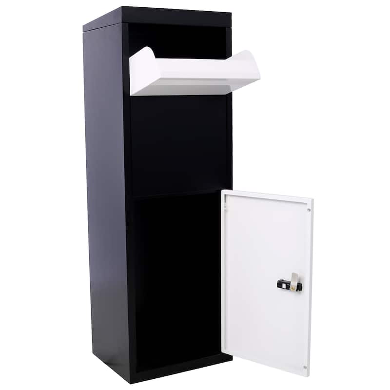 Galvanized Steel Parcel Mailbox with Code Lock and Mounting Hardware