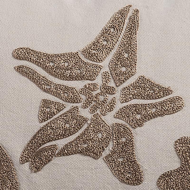 Rizzy Home Traditional Cream Down Filled Pillow - 11"x21"