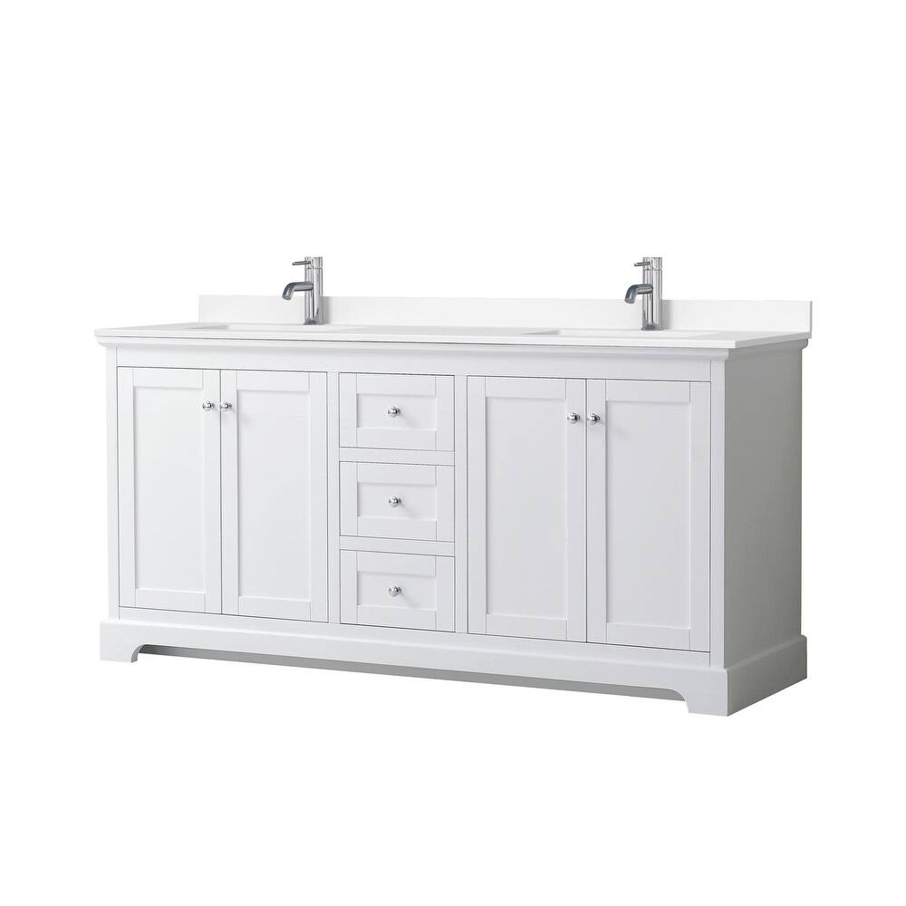 Wyndham Collection Avery 72" Free Standing Double Basin Vanity Set