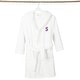 preview thumbnail 17 of 78, Sweet Kids 100% Polyester SUPER PLUSH Double Brushed Hooded Bathrobe with Purple Bookman Monogram