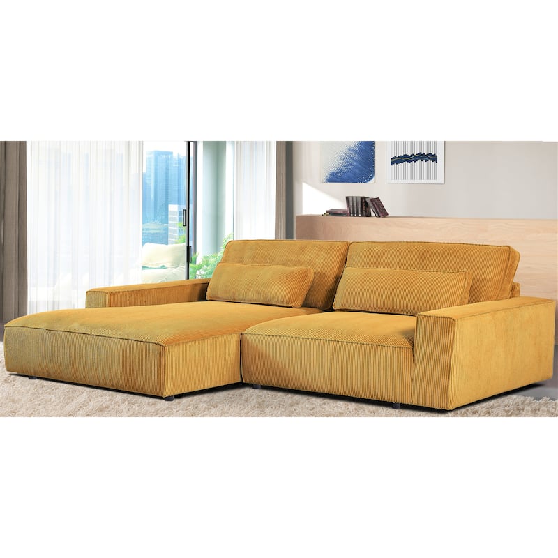 US Pride Furniture 105.52''W Oversized Faing Chaise Sectional Sofa