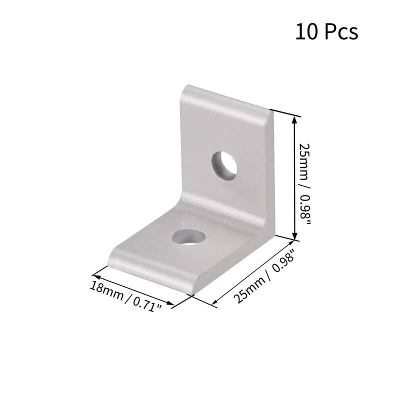 Corner Bracket for 2020 Series Aluminum Extrusion Profile, 10 Pcs - 2020 Series - 10 Pcs - 2020 Series - 10 Pcs