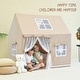Natural Canvas Kids Large Playhouse with Windows for Indoor & Outdoor ...