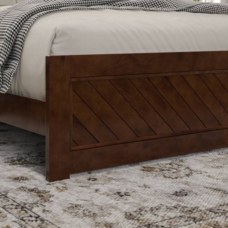 Berkshire Queen Low Profile Platform Bed with Matching Footboard